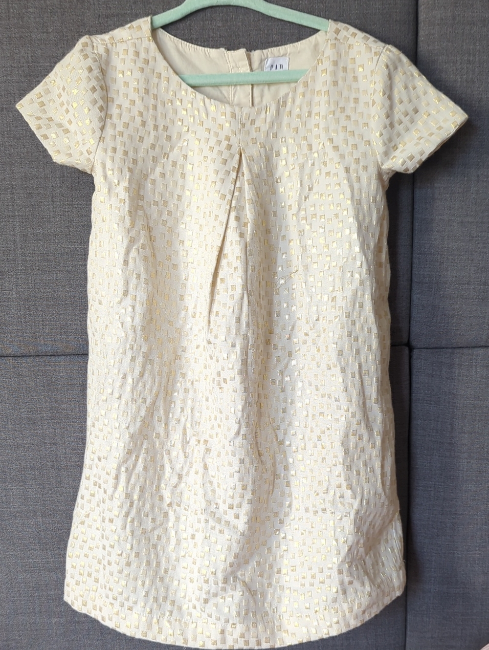 GAP Cream Dress with Gold Square Detail